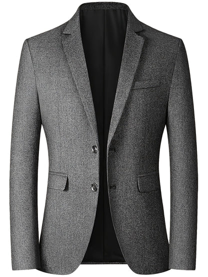 Blazer | Einreihig | Smart Casual | Blazerjacke | Herrenblazer-Dunkelgrau-XS-Chaps Herrenmode