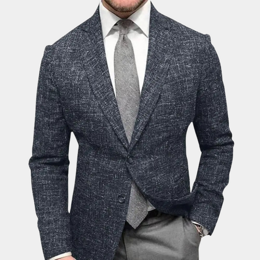 Blazer-Jacke | Lässig | Einreihig | Anzug-Blazer | Schmal geschnittener Herrenblazer-Schwarz-M-Chaps Herrenmode