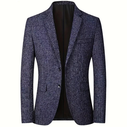 Blazer - Stilvoll - Einreihig - Anzugjacke - Herrenbekleidung-Marineblau-XS-Chaps Herrenmode