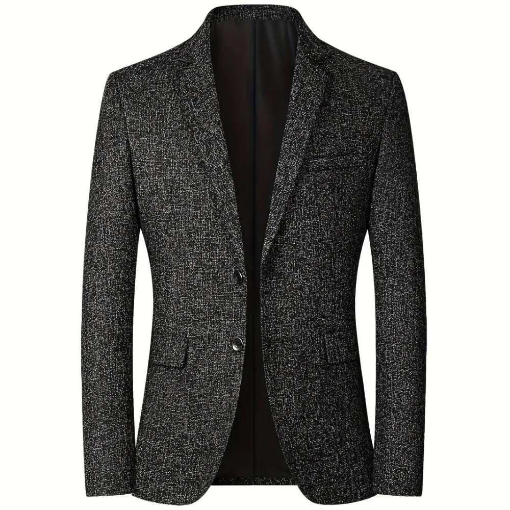 Blazer - Stilvoll - Einreihig - Anzugjacke - Herrenbekleidung-Schwarz-XS-Chaps Herrenmode