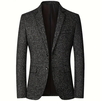 Blazer - Stilvoll - Einreihig - Anzugjacke - Herrenbekleidung-Schwarz-XS-Chaps Herrenmode