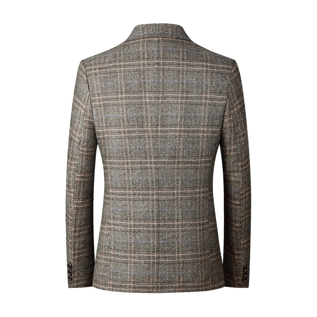 Blazer für Männer - Einreihig - Taschen - Karierter Blazer - Anzugjacke-Chaps Herrenmode