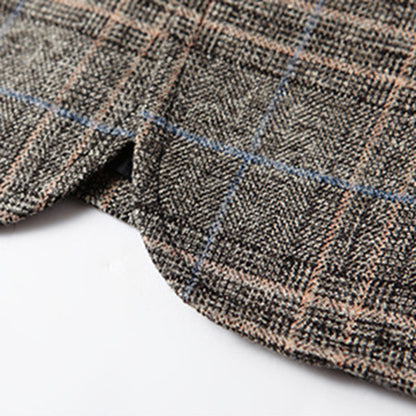 Blazer für Männer - Einreihig - Taschen - Karierter Blazer - Anzugjacke-Chaps Herrenmode