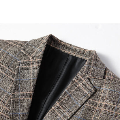 Blazer für Männer - Einreihig - Taschen - Karierter Blazer - Anzugjacke-Chaps Herrenmode