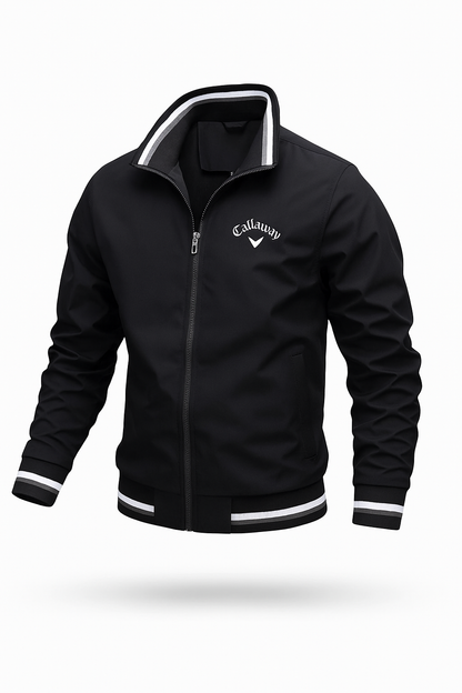 Bomberjacke - Lässige, leichte Herren-Zip-Up Jacke-Schwarz-S-Chaps Herrenmode
