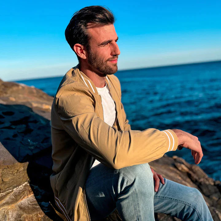 Bomberjacke - Leichte Harrington-Sommerjacke mit Reißverschluss für Männer-Chaps Herrenmode