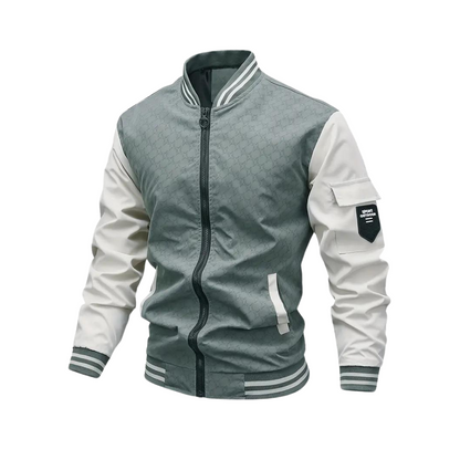 Bomberjacke | Reißverschluss | Herbst | Basketballjacke | Herrenjacke-Grün-XS-Chaps Herrenmode