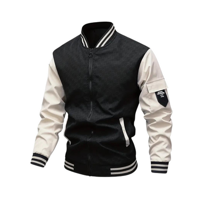 Bomberjacke | Reißverschluss | Herbst | Basketballjacke | Herrenjacke-Schwarz-XS-Chaps Herrenmode