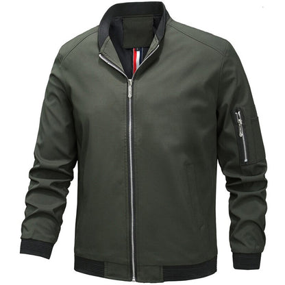 Bomberjacke | Reißverschluss | Leicht | Sommerjacke | Herrenjacke-Grün-S-Chaps Herrenmode