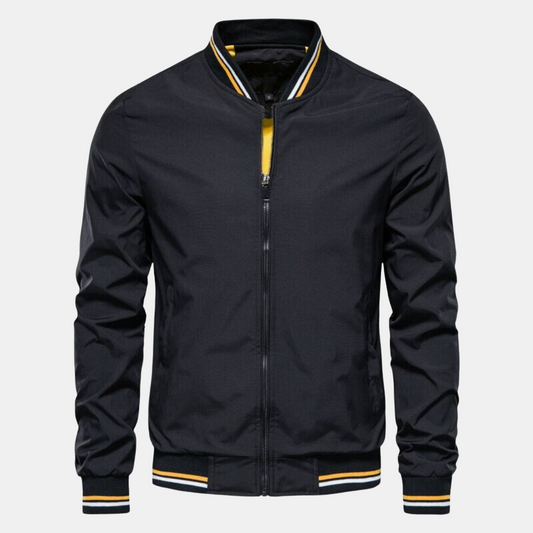 Bomberjacke | Reißverschluss | Taillenlänge | Harrington-Jacke | Herrenjacke-Schwarz-M-Chaps Herrenmode