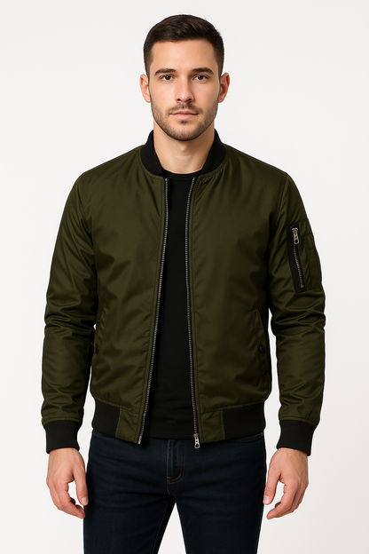 Bomberjacke | Reißverschluss | Winddicht | Sommerjacke | Herrenjacke-Chaps Herrenmode
