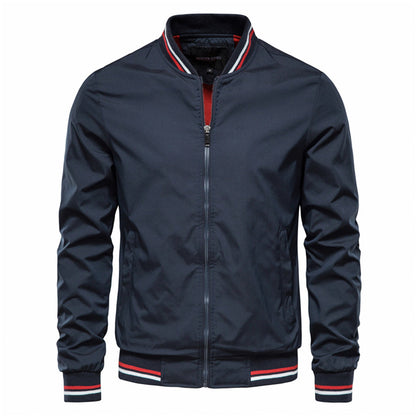 Bomberjacke - Winddichte Zip-Up Sommerjacke für Männer-Marineblau-XS-Chaps Herrenmode