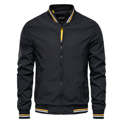 Bomberjacke - Winddichte Zip-Up Sommerjacke für Männer-Schwarz-XS-Chaps Herrenmode