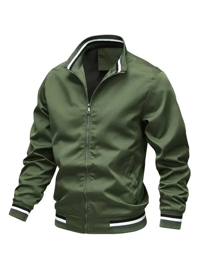 Bomberjacke – Winddichte, leichte Reißverschlussjacke für Herren-Grün-S-Chaps Herrenmode