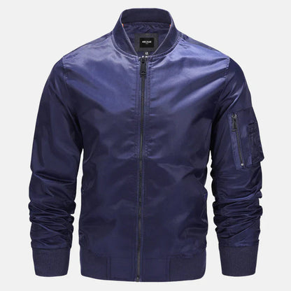Bomberjacke | Zip-Up | Winddicht | Herrenjacke | Herbstjacke-Dunkelblau-S-Chaps Herrenmode