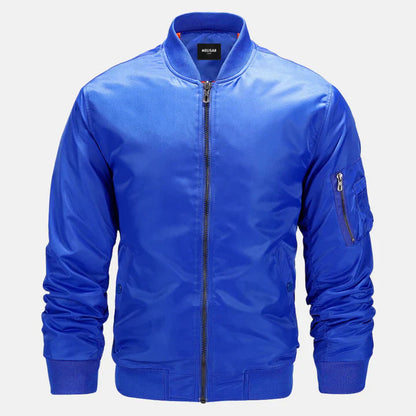 Bomberjacke | Zip-Up | Winddicht | Herrenjacke | Herbstjacke-Saphirblau-S-Chaps Herrenmode