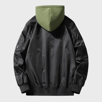 Bomberjacke – winddichte Herbstjacke für Herren mit Kapuze und Reißverschluss-Chaps Herrenmode