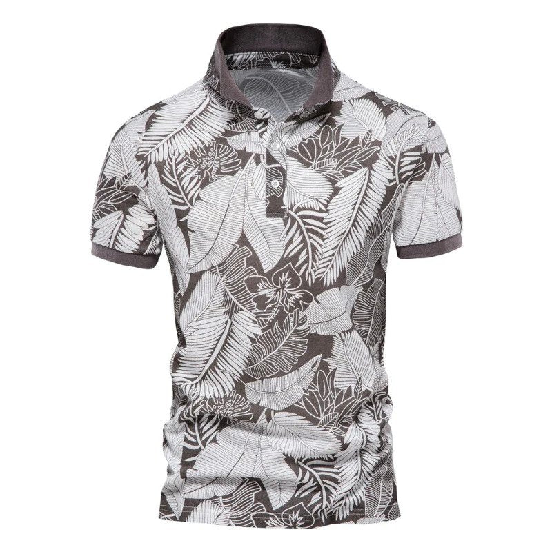 Brian - Hawaii Sommer Polo-Grau-S-Chaps Herrenmode