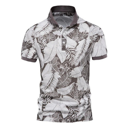 Brian - Hawaii Sommer Polo-Grau-S-Chaps Herrenmode