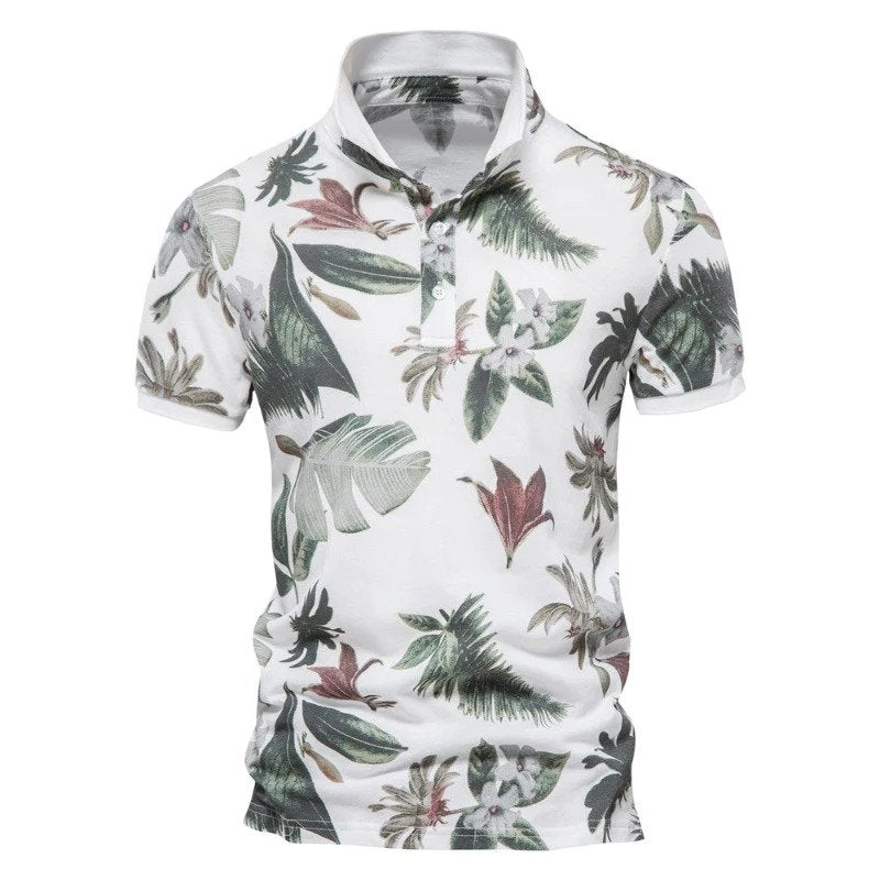 Brian - Hawaii Sommer Polo-Weiß-S-Chaps Herrenmode