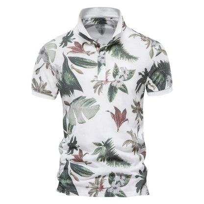 Brian - Hawaii Sommer Polo-Weiß-S-Chaps Herrenmode