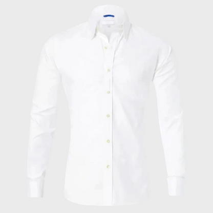 Bügelfreies Hemd – Knitterfrei – Mit Kragen – Dresshemd – Herrenhemd mit Knöpfen-Chaps Herrenmode