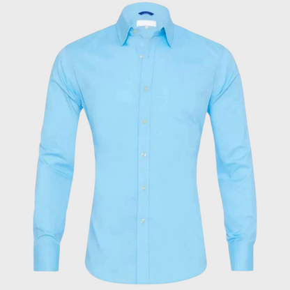 Bügelfreies Hemd – Knitterfrei – Mit Kragen – Dresshemd – Herrenhemd mit Knöpfen-Chaps Herrenmode