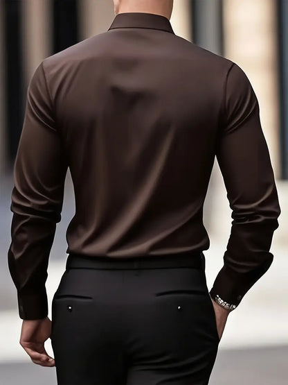 Bügelfreies Hemd | Knitterfrei | Slim Fit | Button-Up Hemd | Herrenhemden-Chaps Herrenmode