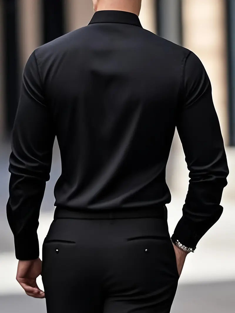 Bügelfreies Hemd | Knitterfrei | Slim Fit | Button-Up Hemd | Herrenhemden-Chaps Herrenmode