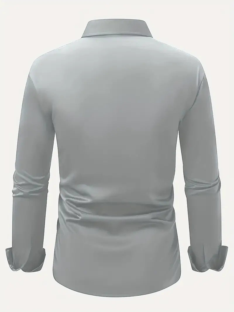 Bügelfreies Hemd | Knitterfrei | Slim Fit | Button-Up Hemd | Herrenhemden-Chaps Herrenmode