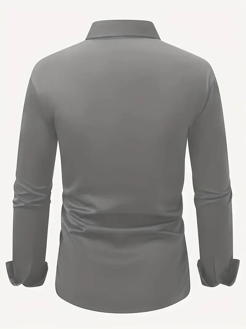 Bügelfreies Hemd | Knitterfrei | Slim Fit | Button-Up Hemd | Herrenhemden-Chaps Herrenmode