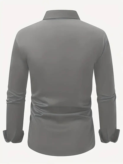 Bügelfreies Hemd | Knitterfrei | Slim Fit | Button-Up Hemd | Herrenhemden-Chaps Herrenmode