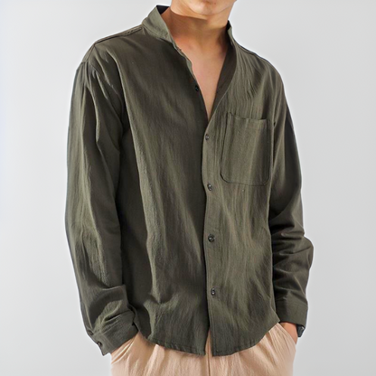 Button-Up-Hemd | Locker sitzend | Leicht | Langarmhemd | Herrenhemden-Chaps Herrenmode