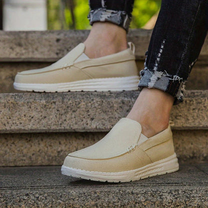 Canvas-Schuhen - Herren Orthopädische Slip-On Walking Schuhe Loafers-Khaki-39-Chaps Herrenmode