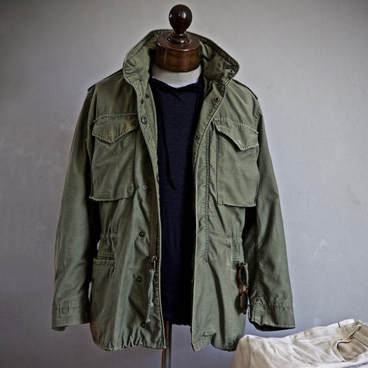 Cargo-Jacke – Leichte schwarze Jacke mit Kapuze für Männer-Grün-M-Chaps Herrenmode