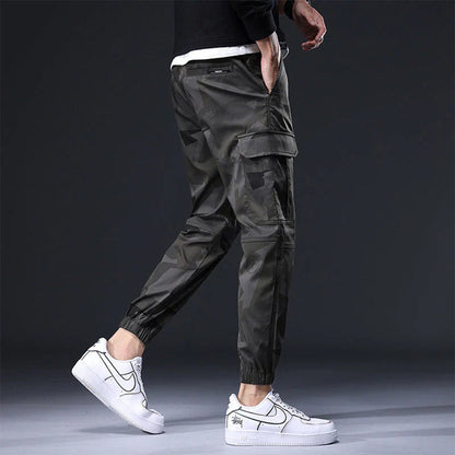 Cargo Jogger - Herren Camouflage Kordelzug Skinny Cargohose-Chaps Herrenmode