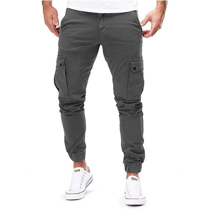 Cargo-Jogger – Stretch-Cargohose für Herren mit schmaler Passform und Taschen-Grau-M-Chaps Herrenmode