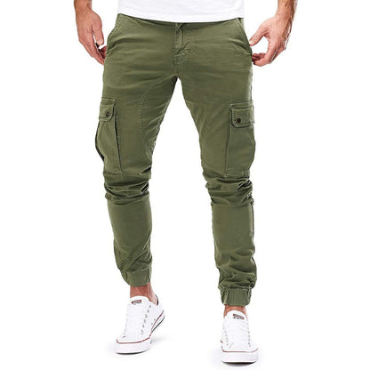 Cargo-Jogger – Stretch-Cargohose für Herren mit schmaler Passform und Taschen-Grün-M-Chaps Herrenmode