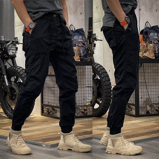 Cargo Jogger | Tactical | Drawstring | Cargohosen | Herrenhosen-Schwarz-S-Chaps Herrenmode
