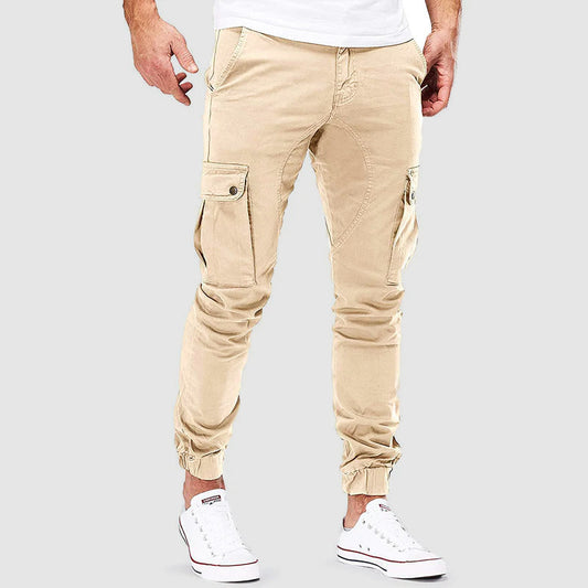 Cargo-Jogger – schmale, lässige Slim-Fit-Cargohose für Herren-Beige-S-Chaps Herrenmode