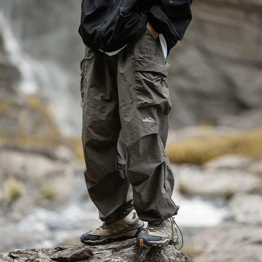 Cargo Pants - Wasserdichte Outdoor Baggy Pants für Männer-Armeegrün-M-Chaps Herrenmode