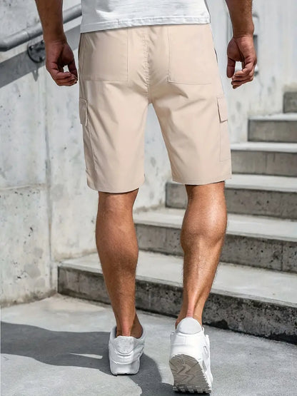 Cargo-Shorts | Beige | Lockere Passform | Lange Shorts | Herrenshorts-Chaps Herrenmode