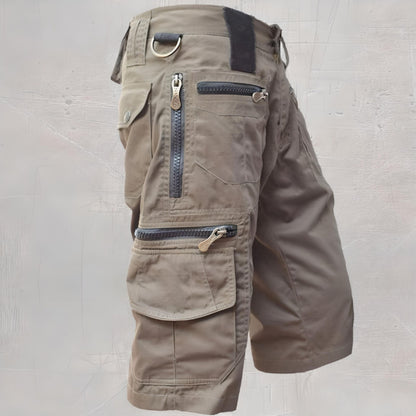 Cargo-Shorts | Freizeit | Taschen | Lange Shorts | Caprihosen für Männer-Khaki-M-Chaps Herrenmode