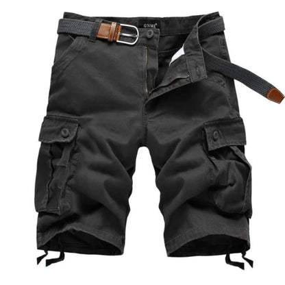 Cargo-Shorts – Lange Freizeit-Shorts für Männer mit Gürtel-Grau-S-Chaps Herrenmode