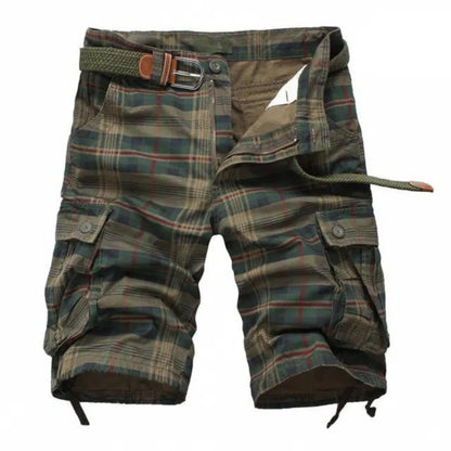 Cargo-Shorts – Lange Freizeit-Shorts für Männer mit Gürtel-Grün-S-Chaps Herrenmode