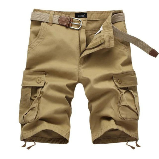 Cargo-Shorts – Lange Freizeit-Shorts für Männer mit Gürtel-Hellbraun-S-Chaps Herrenmode