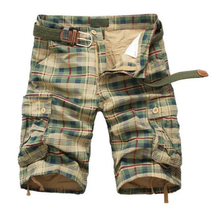 Cargo-Shorts – Lange Freizeit-Shorts für Männer mit Gürtel-Khaki-S-Chaps Herrenmode