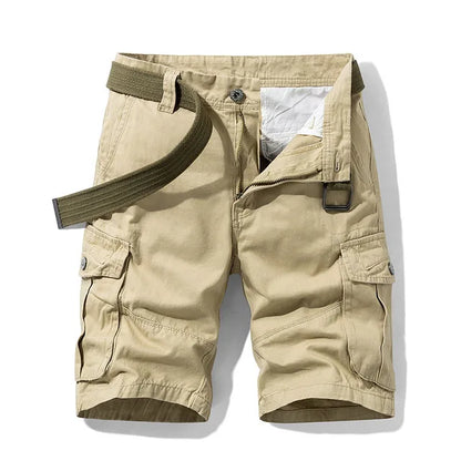 Cargo-Shorts – Lässige lange Cargoshorts für Männer mit Taschen-Khaki-30-Chaps Herrenmode