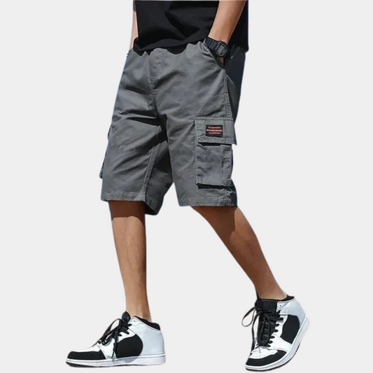 Cargo-Shorts | Locker sitzend | Sommer | Lange Shorts | Herren-Shorts-Grau-M-Chaps Herrenmode