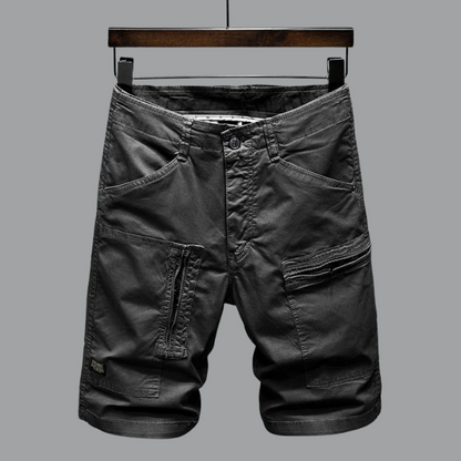Cargo-Shorts | Stretch | Lockere Passform | Lange Shorts | Shorts für Herren-Schwarz-S-Chaps Herrenmode